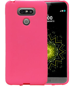 Roze Zand TPU back case cover hoesje voor LG G6