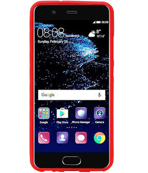 Rood Zand TPU back case cover hoesje voor Huawei P10
