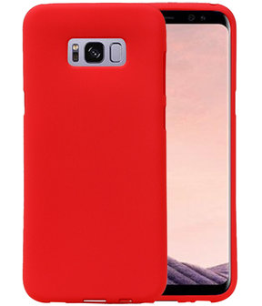 Rood Zand TPU back case cover hoesje voor Samsung Galaxy S8+ Plus