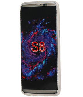 Samsung Galaxy S8 TPU back case hoesje transparant Wit