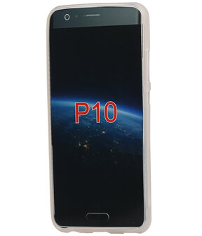 Huawei P10 TPU back case hoesje transparant Wit