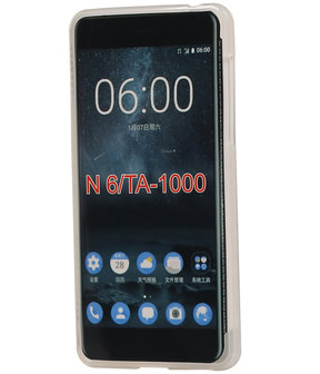 Nokia 6 TPU back case hoesje transparant Wit