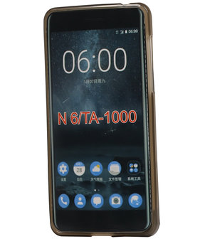 Nokia 6 TPU back case hoesje transparant Grijs