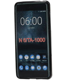 Nokia 6 TPU back case hoesje Zwart