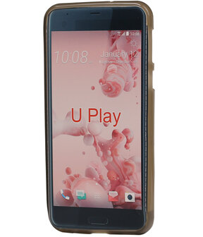 HTC U Play TPU back case hoesje transparant Grijs