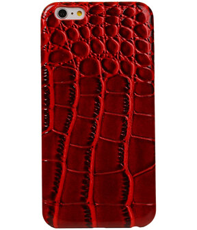 Rood Krokodil TPU back cover case hoesje voor Apple iPhone 6 Plus / 6S Plus