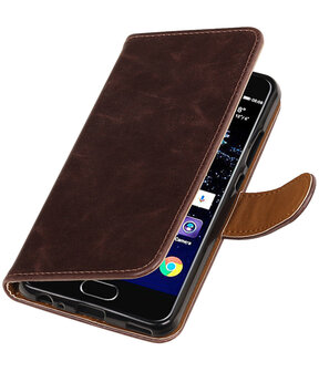 Mocca Pull-Up PU booktype wallet cover hoesje Huawei P10