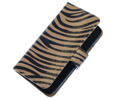 Grijs Zebra booktype hoesje Samsung Galaxy S Advance i9070