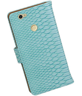 Turquoise Slang booktype hoesje voor Huawei Nova