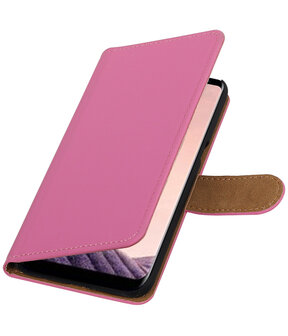 Samsung Galaxy S8 Effen booktype hoesje Roze