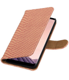 Samsung Galaxy S8 Slang booktype hoesje Roze
