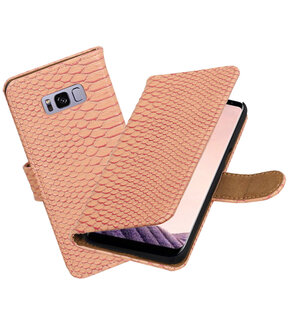 Samsung Galaxy S8+ Plus Slang booktype hoesje Roze