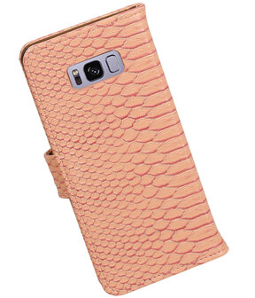 Samsung Galaxy S8+ Plus Slang booktype hoesje Roze