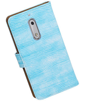 Nokia 5 Mini Slang booktype hoesje Turquoise