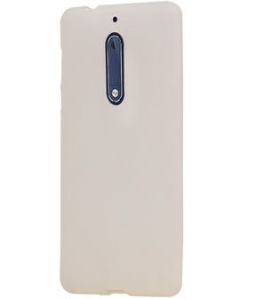 Nokia 5 TPU back case hoesje transparant Wit