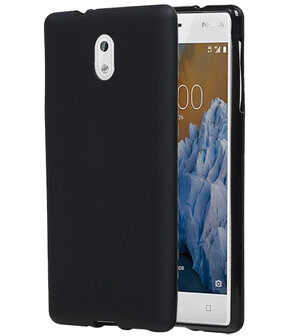 Nokia 3 TPU back case hoesje Zwart