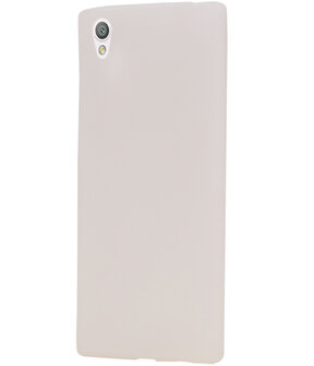 Sony Xperia L1 TPU back case hoesje transparant Wit