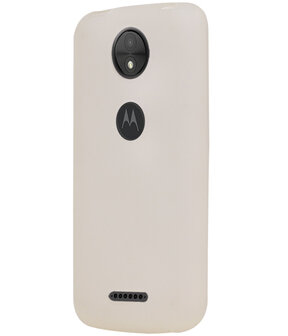 Hoesje voor Motorola Moto C Plus TPU back case transparant Wit