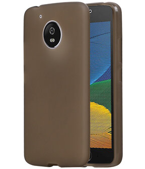 Motorola Moto G5 TPU back case hoesje transparant Grijs
