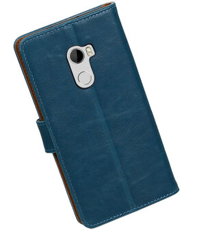 HTC One X10 Pull-Up booktype hoesje Blauw