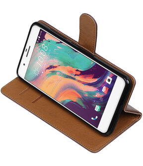 HTC One X10 Pull-Up booktype hoesje Mocca