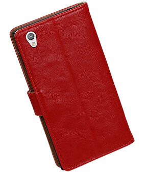 Sony Xperia L1 Pull-Up booktype hoesje Rood