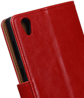 Sony Xperia L1 Pull-Up booktype hoesje Rood