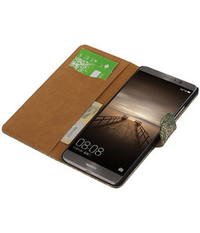 Huawei Mate 9 Lace booktype hoesje Donker Groen