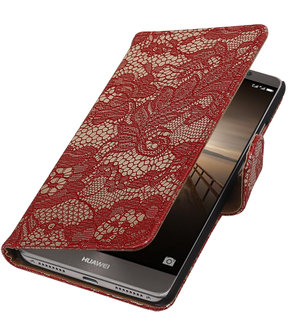 Huawei Mate 9 Lace booktype hoesje Rood