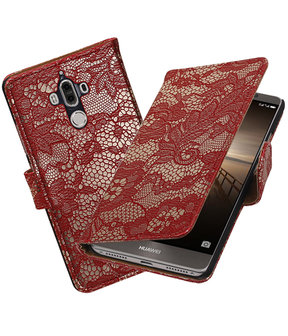 Huawei Mate 9 Lace booktype hoesje Rood