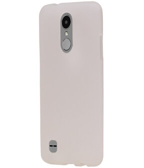 LG K4 2017 TPU back case hoesje transparant Wit