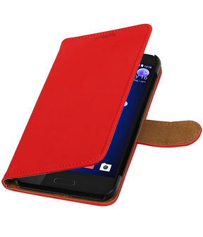 HTC U11 Effen booktype hoesje Rood