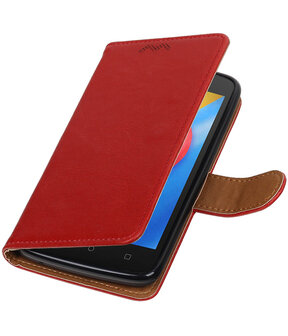 Motorola Moto C Pull-Up booktype hoesje Rood