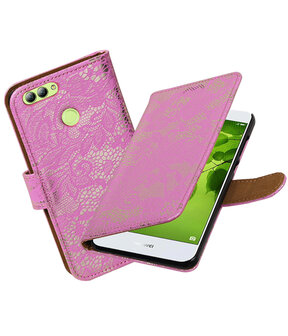 Huawei nova 2 Lace booktype hoesje Roze