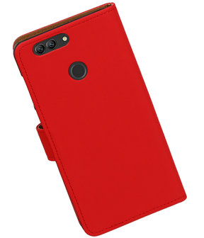 Huawei nova 2 Plus Effen booktype hoesje Rood