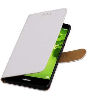 Huawei nova 2 Plus Effen booktype hoesje Wit