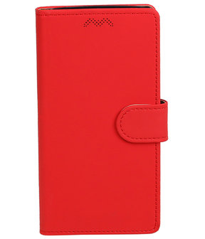 Huawei Y5 2017 / Y6 2017 Effen booktype hoesje Rood