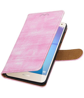 Huawei Y5 2017 / Y6 2017 Mini Slang booktype hoesje Roze