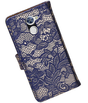 Huawei Y7 / Y7 Prime Lace booktype hoesje Blauw