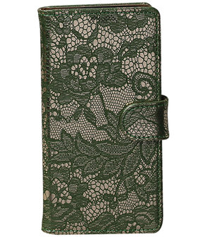 Huawei Y7 / Y7 Prime Lace booktype hoesje Donker Groen