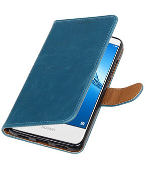 Huawei Y7 / Y7 Prime Pull-Up booktype hoesje Blauw