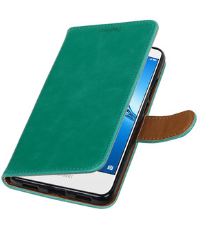 Huawei Y7 / Y7 Prime Pull-Up booktype hoesje Groen