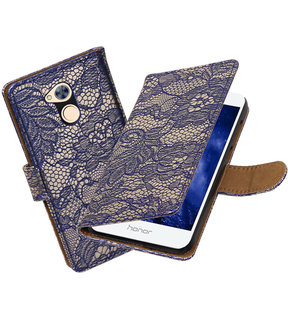 Huawei Honor 6A Lace booktype hoesje Blauw