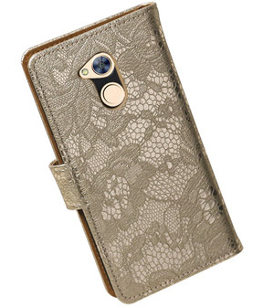 Huawei Honor 6A Lace booktype hoesje Goud