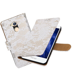 Huawei Honor 6A Lace booktype hoesje Wit