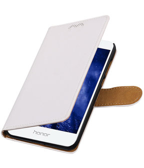 Huawei Honor 6A Effen booktype hoesje Wit