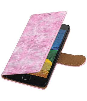 Motorola Moto G5 Mini Slang booktype hoesje Roze