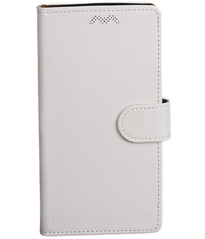 Motorola Moto G5 Plus Effen booktype hoesje Wit