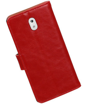 Nokia 3 Pull-Up booktype hoesje Rood