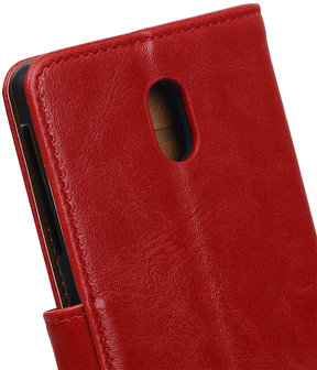 Nokia 3 Pull-Up booktype hoesje Rood